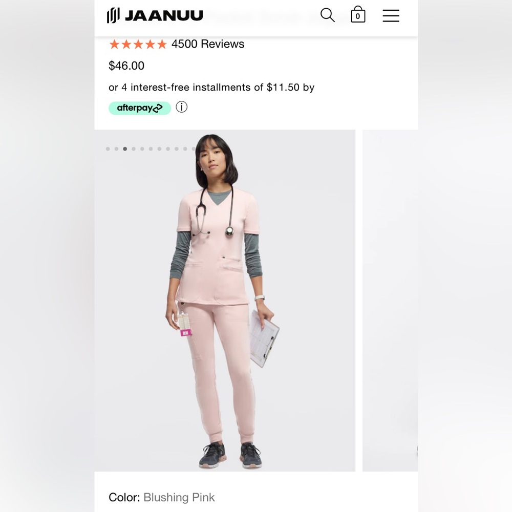 JANNUU MAUVE SCRUB SET